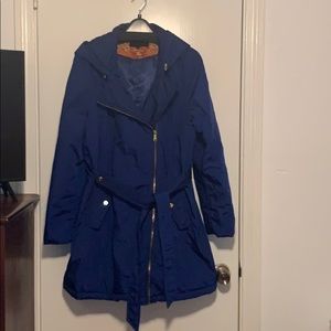 Steve Madden Tie Waist Hooded Coat
